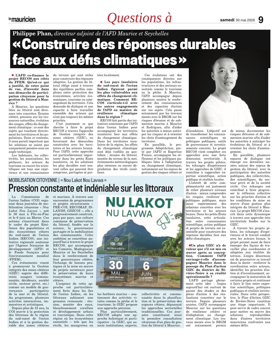 Nu Lakot Nu Lavwa — Citizen Engagement for ICZM
