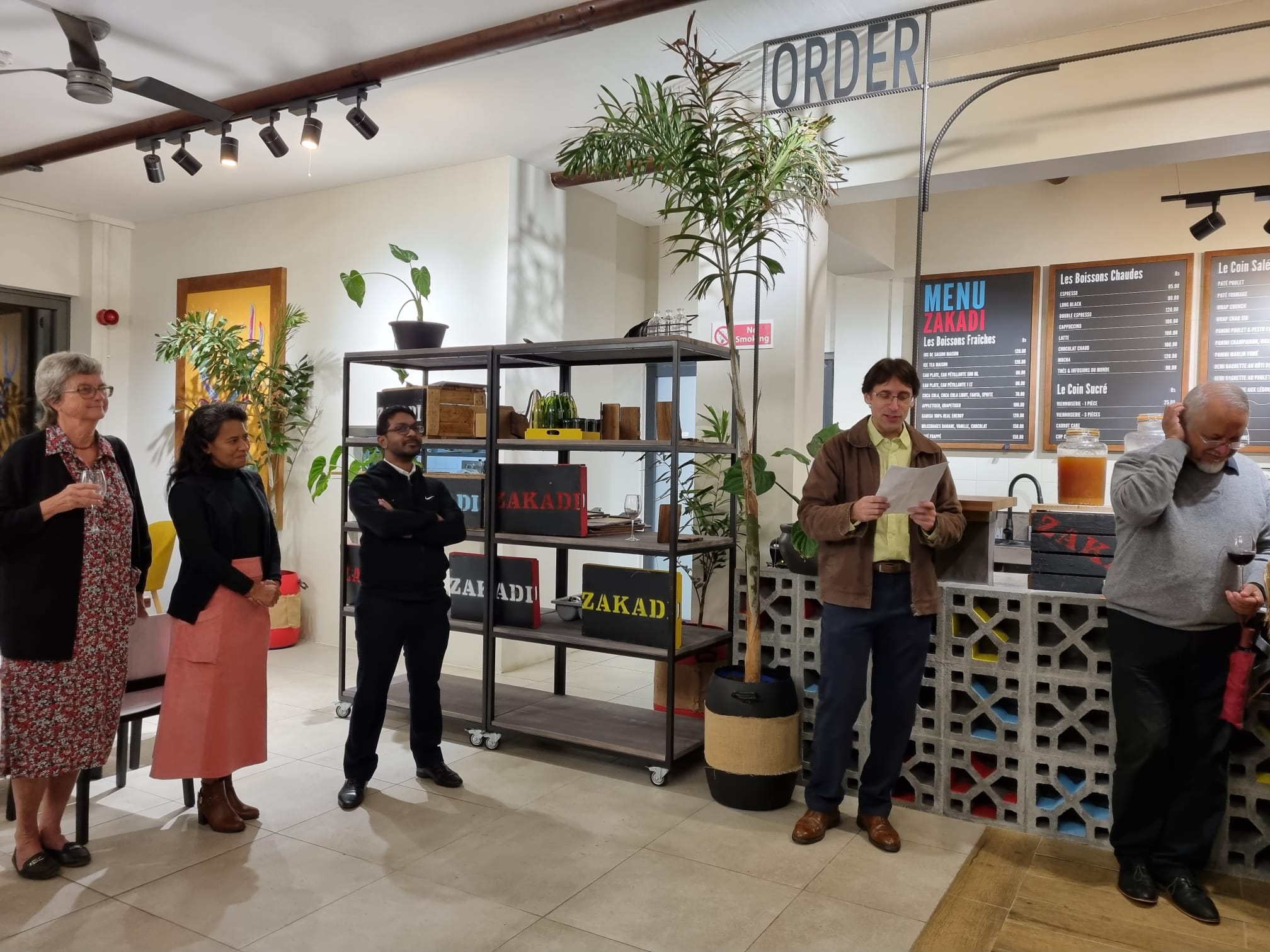 Lunch at Zakadi — Stanford University Visit